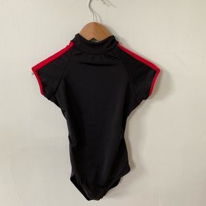 Red and black leotard
